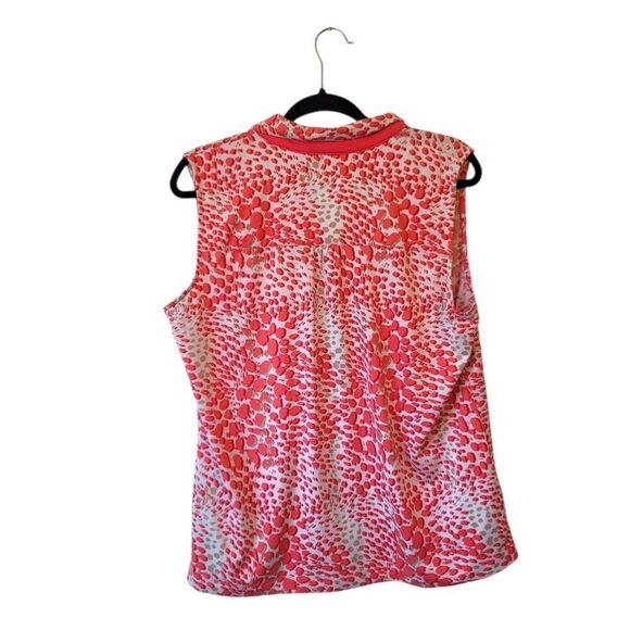 EP PRO Tour Tech Women's Coral Animal Print Golf Polo Tank Size XL - Picture 2 of 5